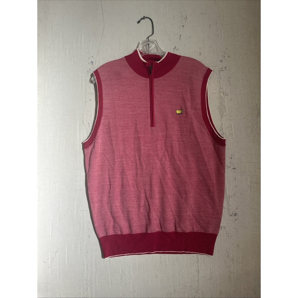Masters Clubhouse Collection Merino Wool Pink Sweater Vest | Tagged Size: M